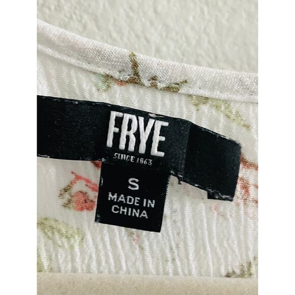 Frye White Floral Button Front Cottage Boho Midi Dress - Picture 3 of 8